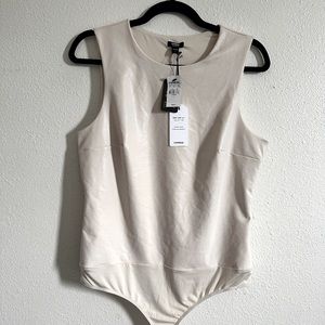 Faux leather bodysuit